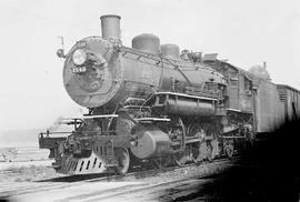 Northern Pacific steam locomotive 1549 at Tacoma-McCarver St, Washington, circa 1945.