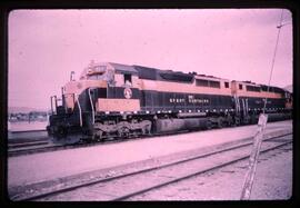 Great Northern Diesel Locomotive 321 at Wenatchee, Washington, 1967