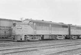 Burlington Northern diesel locomotive 4102 at Vancouver, Washington in 1971.