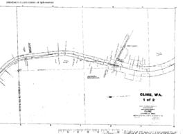 Plat Map of Great Northern Facilities at Cline, Washington, undated