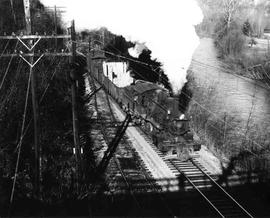 Pacific Coast Railroad freight at Cedar Mountain, Washington in 1946.