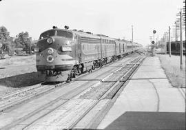 Northern Pacific passenger train number 407 at Auburn, Washington, circa 1949.