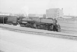 Union Pacific Railroad steam locomotive number 3975 at Tacoma, Washington in 1947.