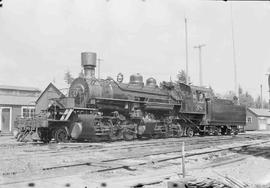 Rayonier Incorporated Steam Locomotive Number 38 at Railroad Camp, Washington in March, 1962.