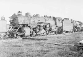 Northern Pacific steam locomotive 1754 at South Tacoma, Washington, in 1952.