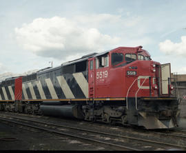 Canadian National Railway Company diesel locomotive 5526 at Jasper, Alberta in August 1990.