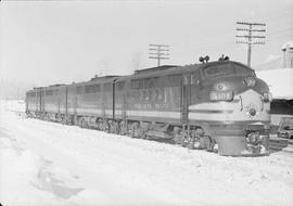 Northern Pacific diesel locomotive number 5404 at Easton, Washington, in 1950.