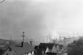 Top of the Ocean restaurant fire near McCarver Street, Washington in 1977.