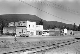 Burlington Northern station area at Troy, Montana in 1971.