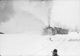 Northern Pacific Railroad Rotary Snow Plow Number 10 at Martin, Washington in February, 1945.