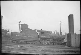 Northern Pacific steam locomotive 1385 at Tacoma, Washington, in 1936.