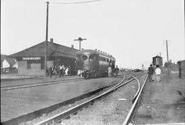 Northern Pacific McKeen car number A-1 at Cle Elum, Washington, ca. 1910