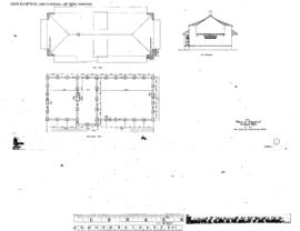 Northern Pacific Engineering Drawing, Depot at Trident, Montana, 1910