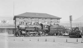 Northern Pacific steam locomotive 1356 at Missoula, Montana, in 1955.