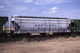 Northern Pacific hopper car number 76395 at Amarillo, Texas, in 1980.