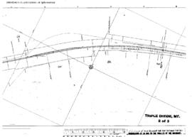 Plat Map of Great Northern Facilities at Triple Divide, Montana, 1953