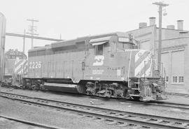 Burlington Northern diesel locomotive 2226 at Seattle, Washington in 1974.