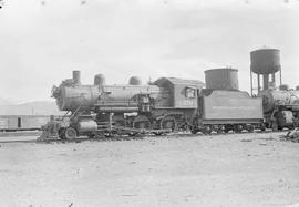 Northern Pacific steam locomotive 1379 at Livingston, Montana, in 1955.