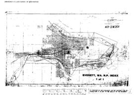 Plat Map Index of Northern Pacific Facilities at Everett, Washington, undated