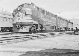 Northern Pacific diesel locomotive number 6501 at Butte, Montana, in 1949.