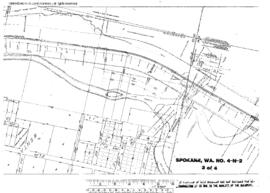 Plat Map of Northern Pacific Facilities at Spokane, Washington, 1921