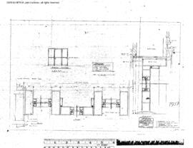 Great Northern Engineering Drawing, Depot at Chinook, Montana, 1957
