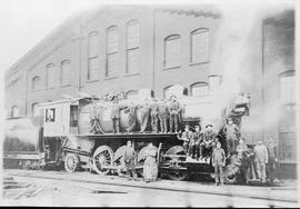 Northern Pacific steam locomotive 1500 at South Tacoma, Washington, circa 1915.