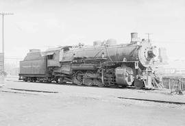 Northern Pacific steam locomotive 1711 at Billings, Montana, in 1953.