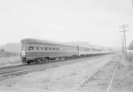 Northern Pacific Railroad Dome Coach Number 552 at Tacoma, Washington in July, 1954.