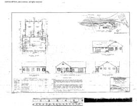 Northern Pacific Engineering Drawing, Depot at Olympia, Washington, 1964