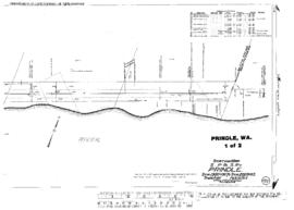 Plat Map of Spokane, Portland, and Seattle Railway Facilities at Prindle, Washington, 1915