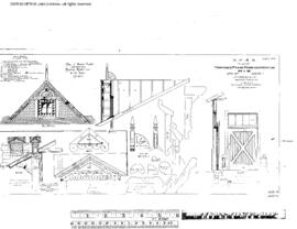 Northern Pacific Engineering Drawing, Freight House at Centralia, Washington, 1891