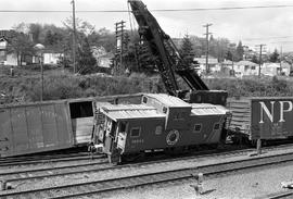 Burlington Northern accident at Balmer Yard, Washington in 1976.