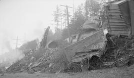 A Great Northern Railway accident, circa 1948.