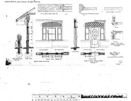 Northern Pacific Engineering Drawing, Depot at Trident, Montana, 1910