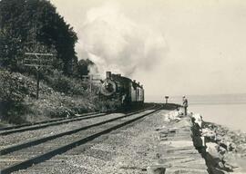 Great Northern Railway steam locomotive 1451 in Washington State in 1935.