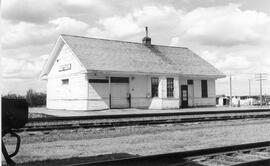 Great Northern Depot at Inverness, Montana, 1960 or later