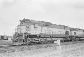 Burlington Northern diesel locomotive 4364 at Tacoma, Washington in 1972.