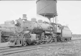 Northern Pacific steam locomotive 1681 at North Bemidji, Minnesota, in 1954.