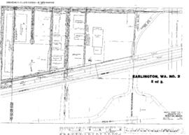 Plat Map of Pacific Coast Railroad Facilities at Earlington, Washington, 1965