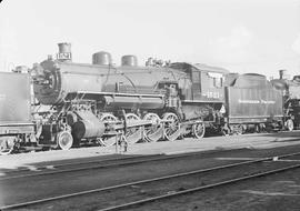 Northern Pacific steam locomotive 1521 at South Tacoma, Washington, in 1950.