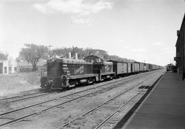 Chicago, Burlington and Quincy Railroad  diesel locomotive 9412 at Como, Minnesota, circa 1955.