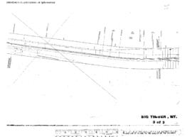 Plat Map of Northern Pacific Facilities at Big Timber, Montana, undated