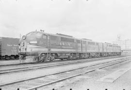 Northern Pacific diesel locomotive number 5408 at Portland, Oregon, in 1964.