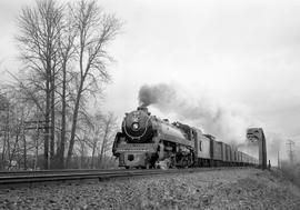 Canadian Pacific Railway steam locomotive 2860 at Stuck River, Washington on March 20, 1977.