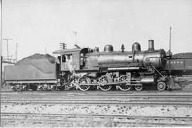 Northern Pacific steam locomotive 1384 at Auburn, Washington, circa 1925.