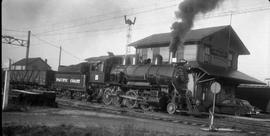 Pacific Coast Railroad steam locomotive number 15 at Renton, Washington, circa 1942.