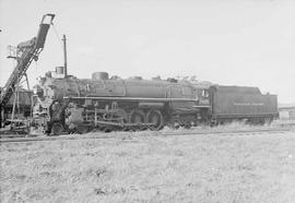 Northern Pacific steam locomotive 2626 at Auburn, Washington, in 1950.