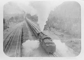 Northern Pacific passenger train number 4 at Lester, Washington, circa 1912.