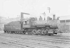 Northern Pacific steam locomotive 1061 at Brainerd, Minnesota, in 1954.